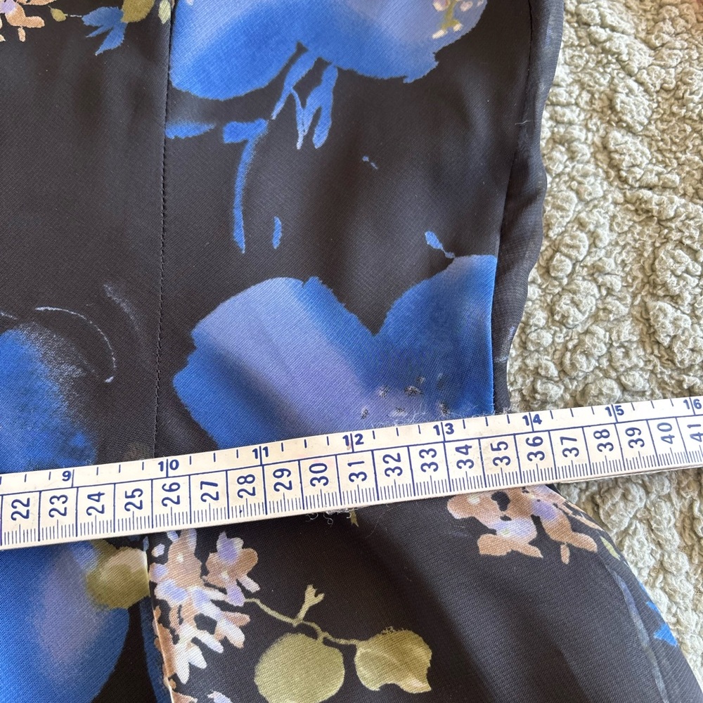 Connected Apparel Blue Floral Fit-and-Flare Dress - Picture 12 of 14